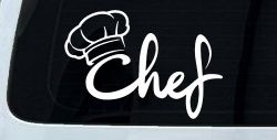 Chef with Hat Business Car or Truck Window Decal Sticker