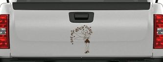 Eat My Bitch Dust Tinker Bell Tinkerbell Funny Car or Truck Window Decal Sticker (Brown)