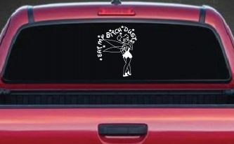 Eat My Bitch Dust Tinker Bell Tinkerbell Funny Car or Truck Window Decal Sticker