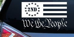 American Flag 2nd Amendment We The People Patriotic Car or Truck Window Decal Sticker