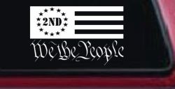 American Flag 2nd Amendment We The People Patriotic Car or Truck Window Decal Sticker