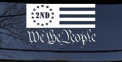 American Flag 2nd Amendment We The People Patriotic Car or Truck Window Decal Sticker