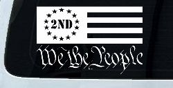 American Flag 2nd Amendment We The People Patriotic Car or Truck Window Decal Sticker
