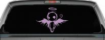 Fallen Angel Gothic Halloween Car or Truck Window Decal Sticker (Lilac)
