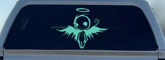 Fallen Angel Gothic Halloween Car or Truck Window Decal Sticker (Mint)