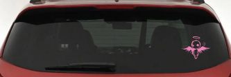 Fallen Angel Gothic Halloween Car or Truck Window Vinyl Decal Sticker (Pink)