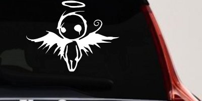 Fallen Angel Gothic Halloween Car or Truck Window Vinyl Decal Sticker