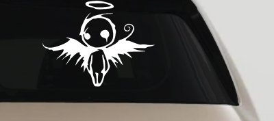 Fallen Angel Gothic Halloween Car or Truck Window Vinyl Decal Sticker