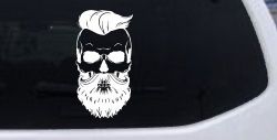 Beard Skull Car or Truck Window Decal Sticker