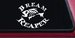 Bream Reaper Oval Bone Bream Funny Fishing Car or Truck Window Decal Sticker