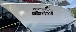 The Bream Reaper Bone Bream Grim Reaper Funny Fishing Car or Truck Window Decal Sticker (Black)