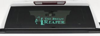 The Bream Reaper Bone Bream Grim Reaper Funny Fishing Car or Truck Window Decal Sticker (Mint)