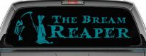 The Bream Reaper Bone Bream Grim Reaper Funny Fishing Car or Truck Window Vinyl Decal Sticker (Turquoise Blue)