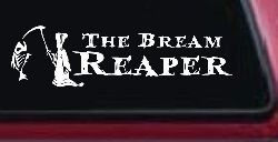 The Bream Reaper Bone Bream Grim Reaper Funny Fishing Car or Truck Window Decal Sticker