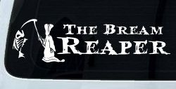 The Bream Reaper Bone Bream Grim Reaper Funny Fishing Car or Truck Window Decal Sticker