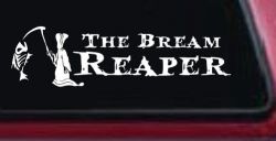 The Bream Reaper Bone Bream Grim Reaper Funny Fishing Car or Truck Window Decal Sticker