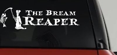 The Bream Reaper Bone Bream Grim Reaper Funny Fishing Car or Truck Window Vinyl Decal Sticker
