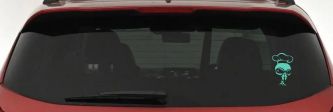 Alien Chef Sci Fi Car or Truck Window Decal Sticker (Mint)