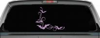 Bats Corner Swirl Car or Truck Window Vinyl Decal Sticker (Lilac)