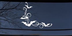 Bats Corner Swirl Car or Truck Window Decal Sticker