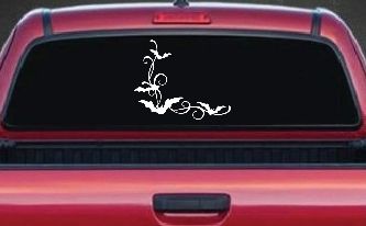 Bats Corner Swirl Car or Truck Window Decal Sticker