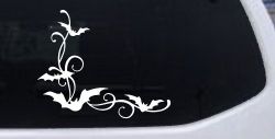 Bats Corner Swirl Car or Truck Window Decal Sticker