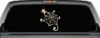 Spider in Web Car or Truck Window Decal Sticker (Desert Sand)