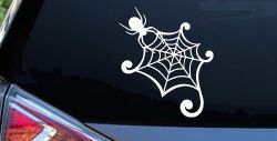 Spider in Web Car or Truck Window Decal Sticker