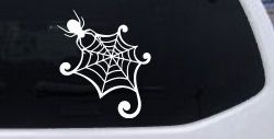 Spider in Web Car or Truck Window Decal Sticker