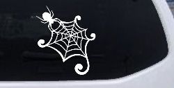 Spider in Web Car or Truck Window Decal Sticker