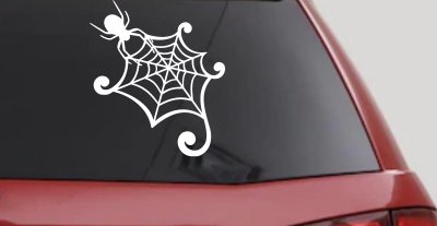 Spider in Web Car or Truck Window Vinyl Decal Sticker