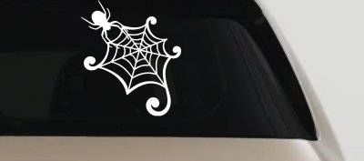 Spider in Web Car or Truck Window Vinyl Decal Sticker