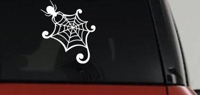 Spider in Web Car or Truck Window Vinyl Decal Sticker