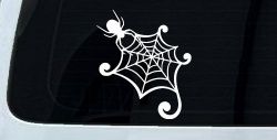 Spider in Web Car or Truck Window Decal Sticker