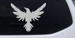 Raven Crow Car or Truck Window Decal Sticker (Light Gray)