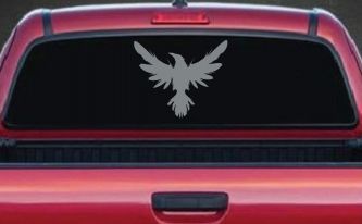 Raven Crow Car or Truck Window Decal Sticker (Telegrey)