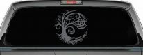 Wicca Wiccan Witch Witching Tree Gothic Halloween Car or Truck Window Decal Sticker (Silver)