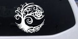 Wicca Wiccan Witch Witching Tree Gothic Halloween Car or Truck Window Decal Sticker