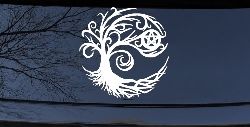 Wicca Wiccan Witch Witching Tree Gothic Halloween Car or Truck Window Decal Sticker