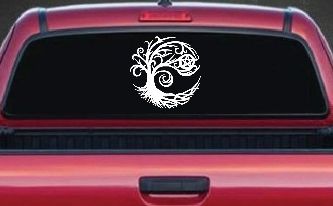Wicca Wiccan Witch Witching Tree Gothic Halloween Car or Truck Window Decal Sticker