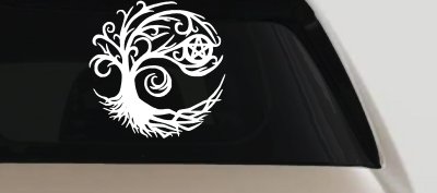 Wicca Wiccan Witch Witching Tree Gothic Halloween Car or Truck Window Vinyl Decal Sticker