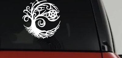 Wicca Wiccan Witch Witching Tree Gothic Halloween Car or Truck Window Vinyl Decal Sticker