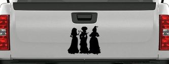 Sanderson Sisters Gothic Halloween Car or Truck Window Decal Sticker (Black)