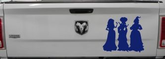 Sanderson Sisters Gothic Halloween Car or Truck Window Decal Sticker (Navy)