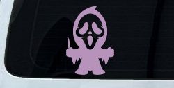 Baby Kid GhostFace Ghost Face Gothic Halloween Car or Truck Window Decal Sticker (Lilac)