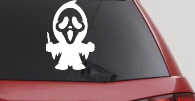 Baby Kid GhostFace Ghost Face Gothic Halloween Car or Truck Window Vinyl Decal Sticker