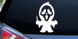 Baby Kid GhostFace Ghost Face Gothic Halloween Car or Truck Window Decal Sticker
