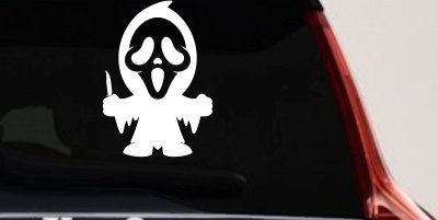 Baby Kid GhostFace Ghost Face Gothic Halloween Car or Truck Window Vinyl Decal Sticker
