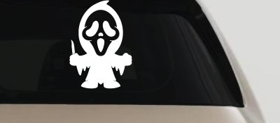 Baby Kid GhostFace Ghost Face Gothic Halloween Car or Truck Window Vinyl Decal Sticker