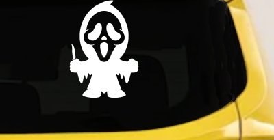 Baby Kid GhostFace Ghost Face Gothic Halloween Car or Truck Window Vinyl Decal Sticker